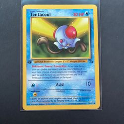 Tentacool 1st Edition Fossil Set 56/62 Pokemon Card