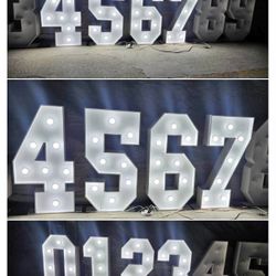 Large Numbers With Lights Made To Order 