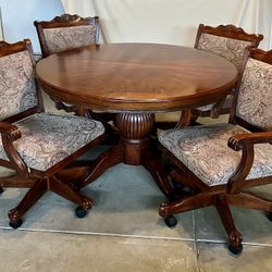 Wood Table & 3 Chairs