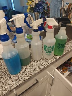 Set of Plastic Spray Bottles