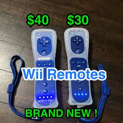 🎮 Nintendo Wii Remote Controllers (Dark Blue) + Motion Plus Options 🎮