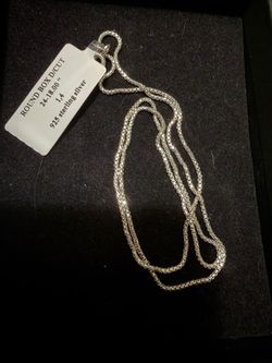 Round box cut necklace 925 silver
