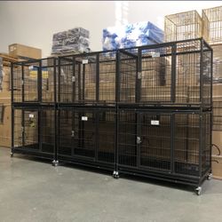 ✅ Brand 6-TIER New Dog Kennel Portable Enclosure Crate 🐕🐶Dimensions: 37”L X 23”W X 30”H with Tray & Casters 🐾🐩🎉