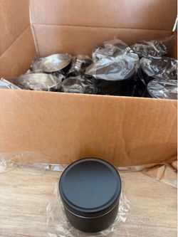 8oz Black Candle Tin