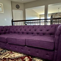 Purple Majesty: A Regal Three-Seater That Redefines Your Living Space