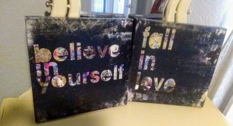 2 Canvas picture 12 x 12 inches each