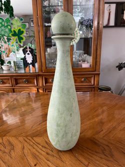 Vintage Italian Style Decanter/Vase/Decor Piece with Ball Cork Stopper