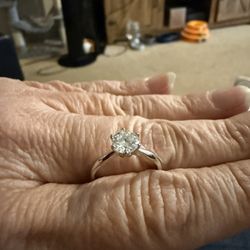 Moissanite necklace and ring set size 7