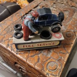 CAST IRON PIGGY BANK "FULL SERVICE"