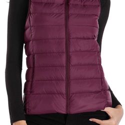 Womens Packable Ultra Lightweight Down Vest Outdoor Puffer Vest L