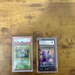Pokemon graded slabs (ivysaur, slowking v) 