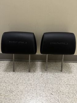 2015-2020 Yukon Denali Black Embroidered Headrests 