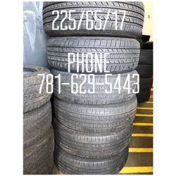 Used Tire For Sale 225/65/17 $180 All Four free mounting and Balancing