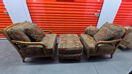 Two living room arm chairs (antique)