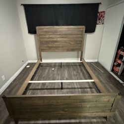 Living Spaces Ranier Queen Bed frame With Box Spring