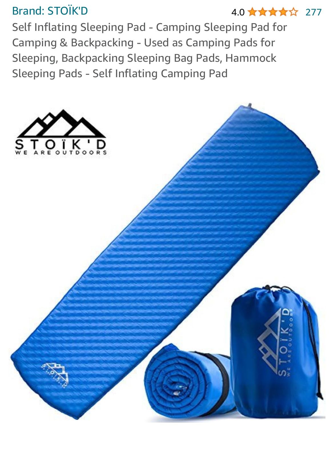 Self Inflating Sleeping Pad for Camping & Backpacking (2)
