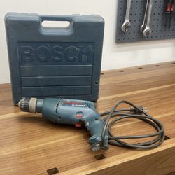 Powerful Bosch 1005VSR Heavy Duty Corded Drill 120VAC  Keyless 5.5A w/ Hard Case