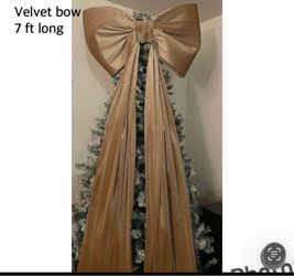 Large Gold Velvet Bow 7 Ft Long