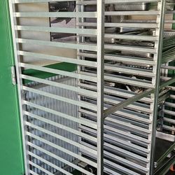 (2) Restaurant Mobile Pan Racks