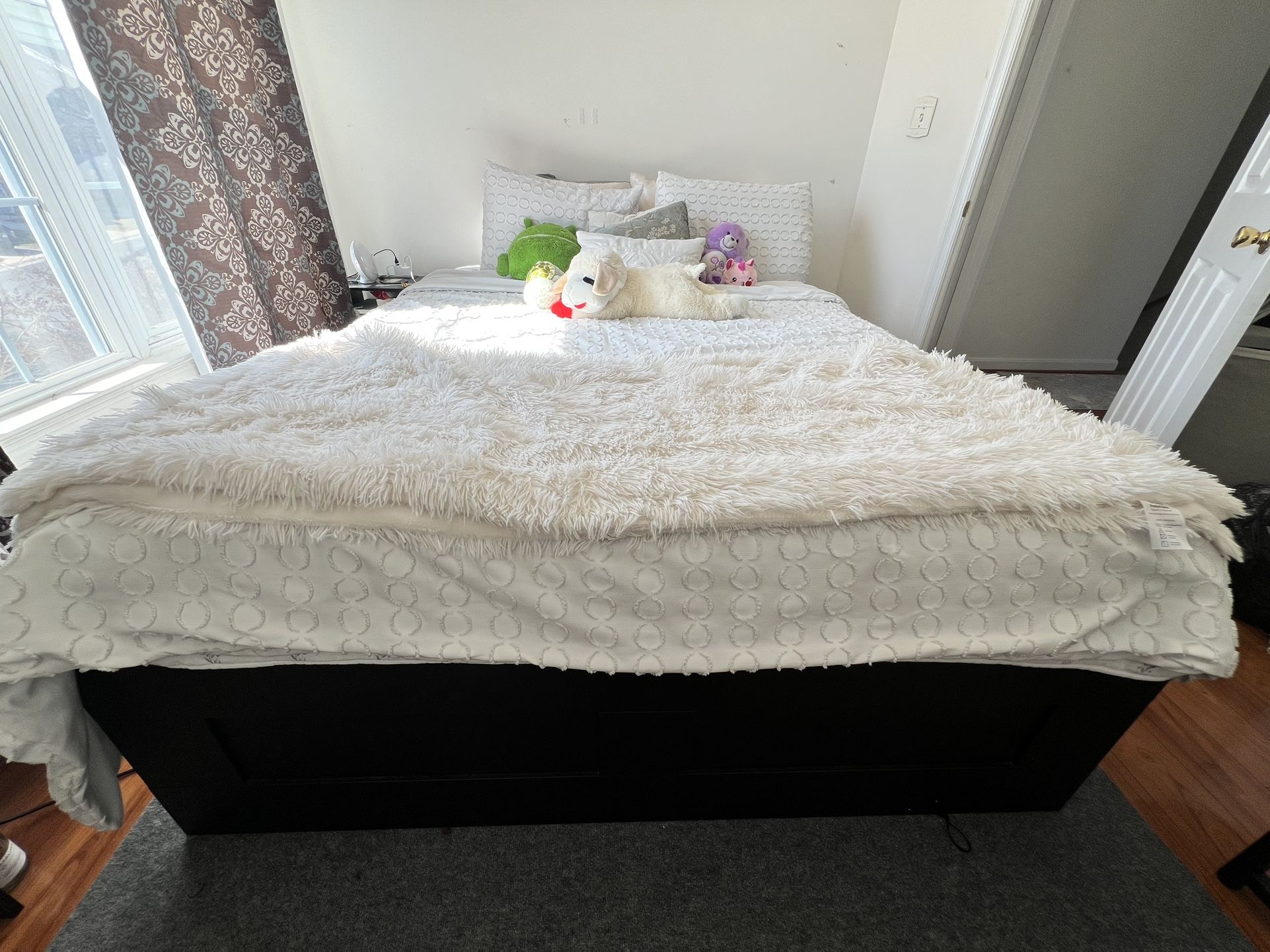 2 Queen Size Ikea Bed With Mattresses -$350 Each