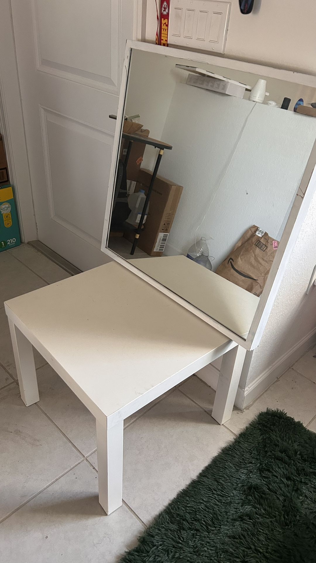 Mirror and Side Table