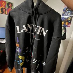 Lanvin Paris x gallery dept black and multi-coloured hoodie