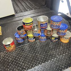 Assortment Of Vintage Peanut Cans