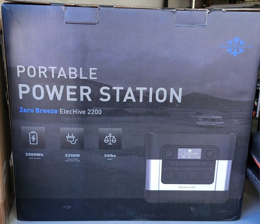 Zero Breeze Portable Electric Power Station Elechive 2200 Eletric Generator
