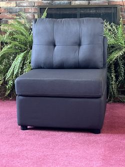 Linsy home storage ottoman chair dark grey NEW