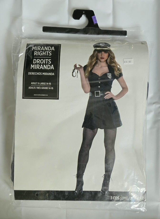 Police Officer Costume Miranda Rights / Disfraz De Policia