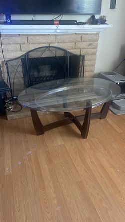 Glass coffee table