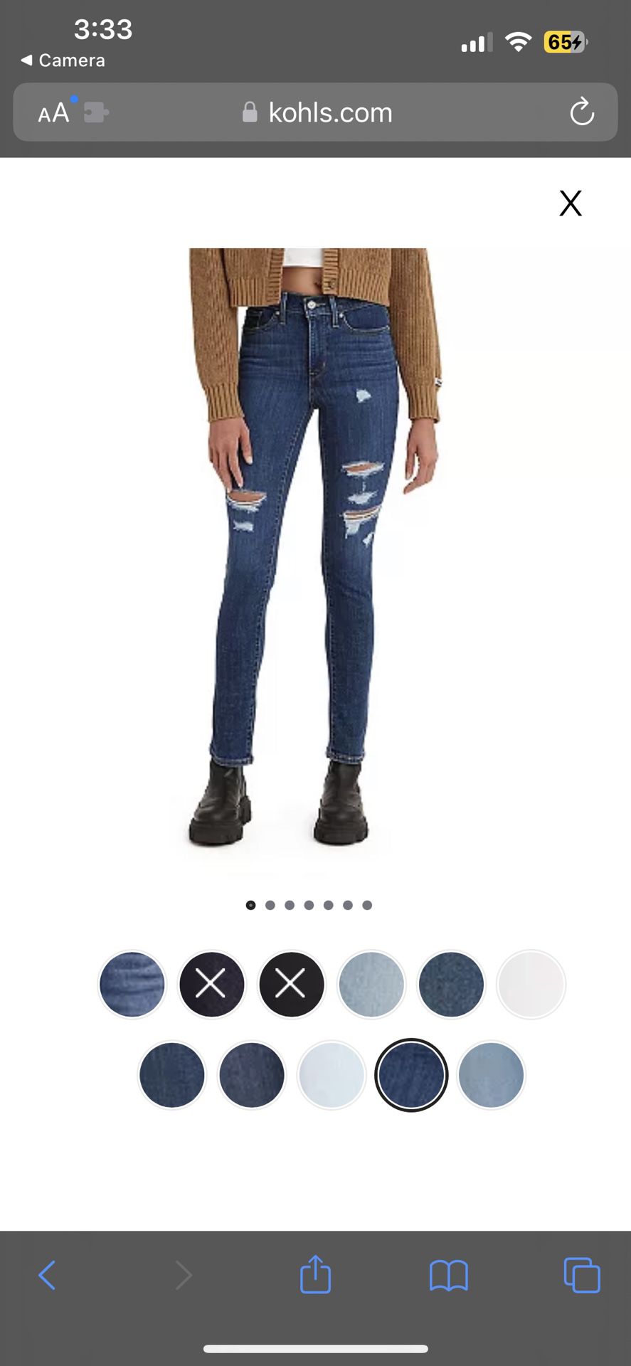 Levi Jeans 311 Size 30W
