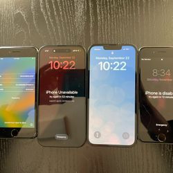Wholesale Lot Of 4 iPhones For Parts And/or Use