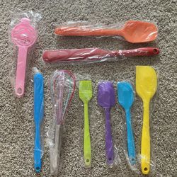 9 Piece Silicone Spatula Set kitchen baking tools