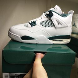 New Air Jordan 4 Retro Men Size 9 Oxidized Green