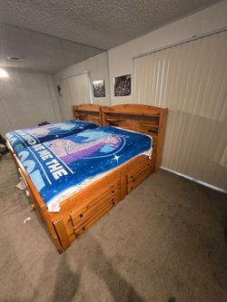 Full size captains bed