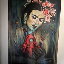 Frida Khalo Oil Canvas Painting