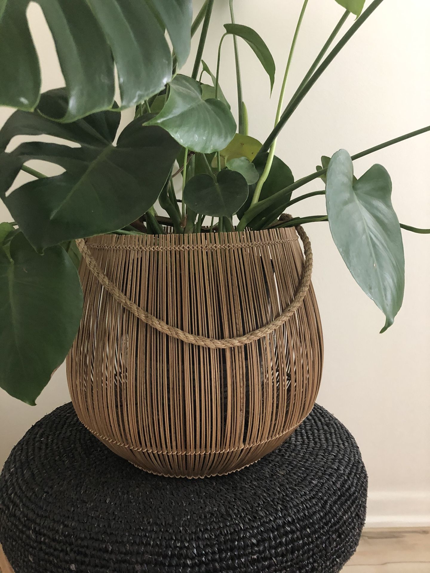 Bamboo Basket-Can Be Used For Plants / Candle