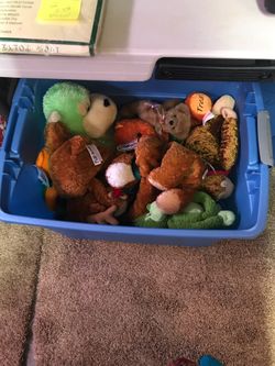 Tub with new stuff animals different all for $6