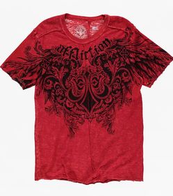 Affliction Red Graphic T-Shirt