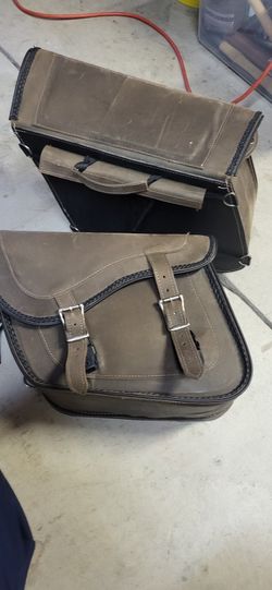 Brown Leather Saddlebags