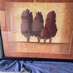 Beautiful Frame With A Paint In Good Condition Cypress Trees