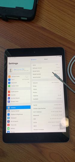 iPad Mini 2 Silver 16g With Cellular And Case And Charger And Cable