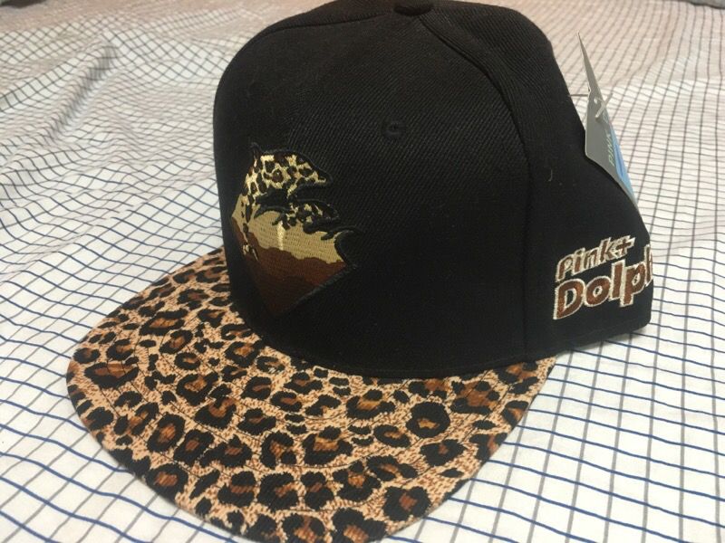 Pink Dolphin Leopard Print StrapBack Hat