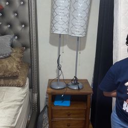 Paper Lamps And Side Table $20