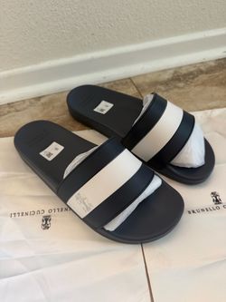 Band new Brunello Cucinelli  Rubber pool slides 10US