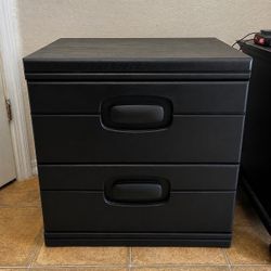 Matte black nightstand