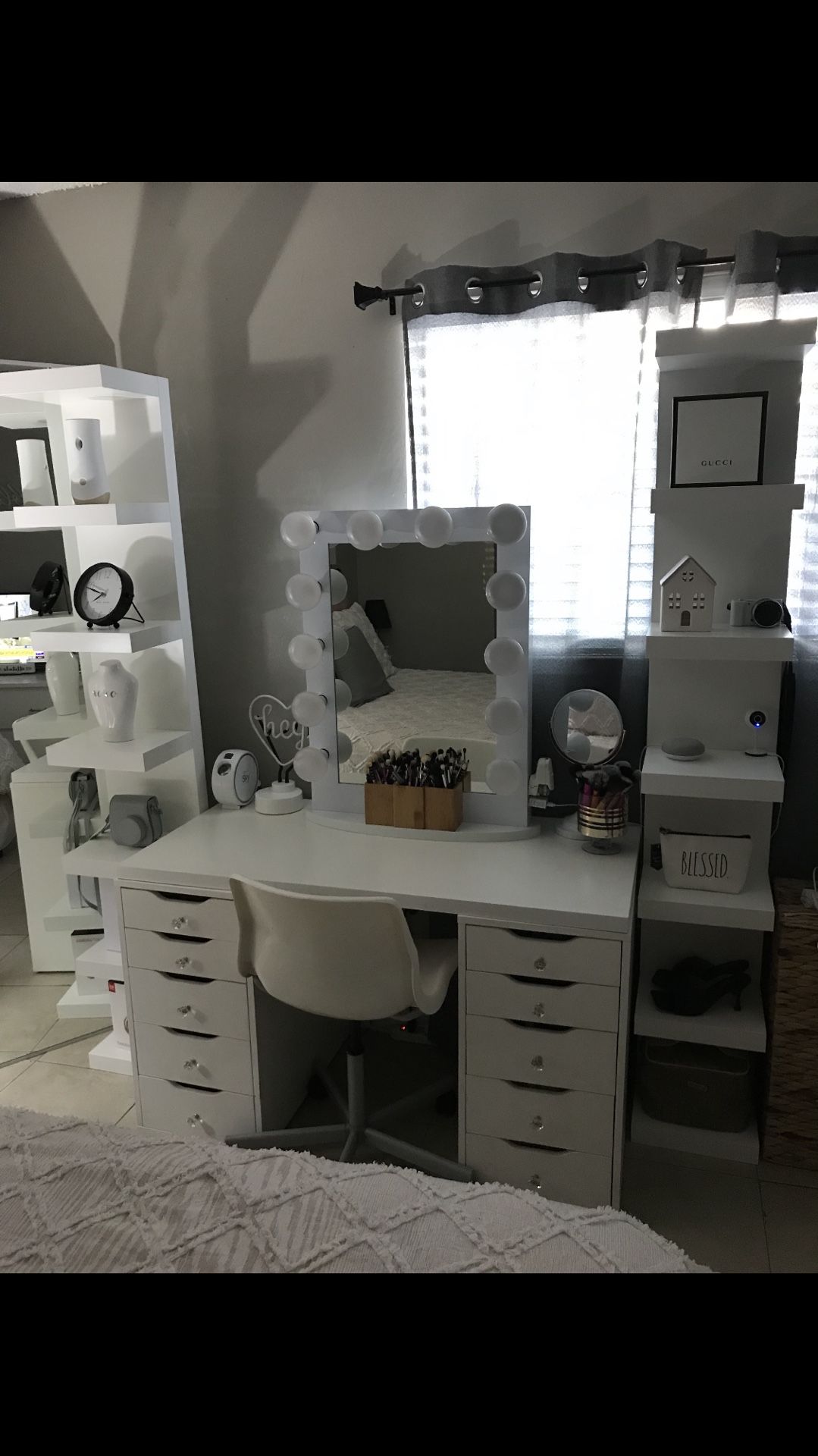 Vanity Mirror, Shelves & Storage