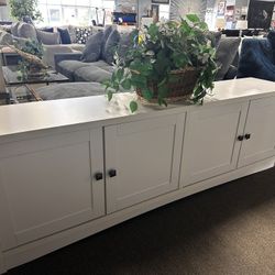 White XL TV Stand! $399 🤍✅✨