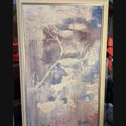 Beautiful Abstract In Glass 43 X 43 Signed By The Artist
